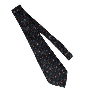 Deansgate Silk Tie Mens 100% imported silk green burgundy